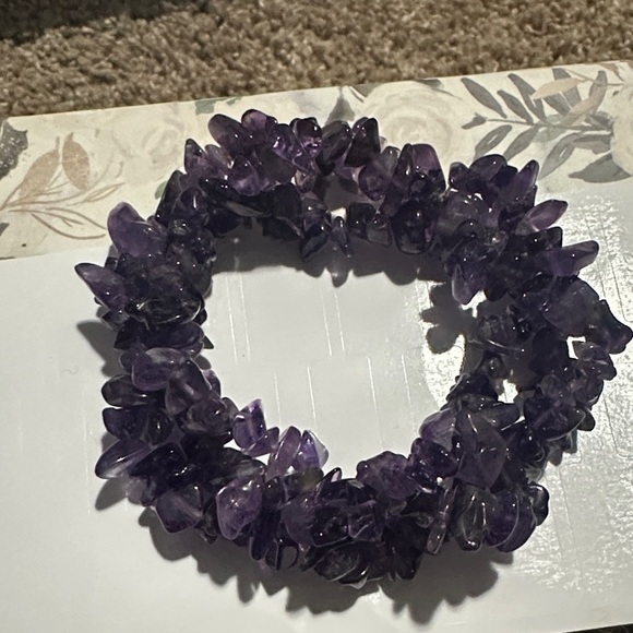 Jewelry - Genuine Amethyst Chip Bracelet